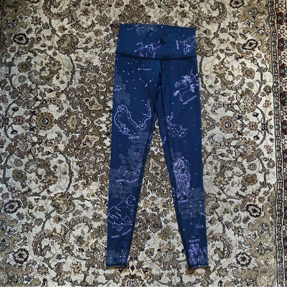 Teeki Constellation Stardust Hot Pants Astrology Yoga Leggings - XS